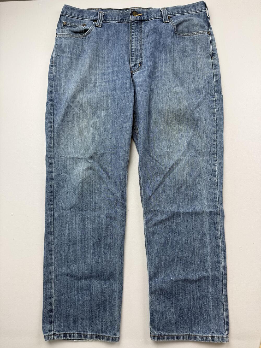 Carhartt Jeans Mens Blue Med Wash Denim Relaxed Straight Distressed No Size Read